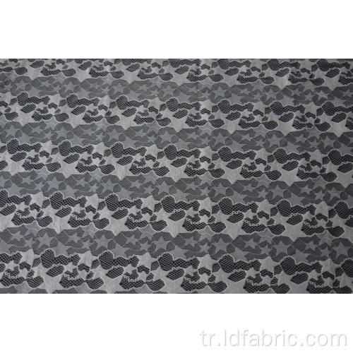 % 100 Polyester Yıldız Desenli Dantel Kumaş
